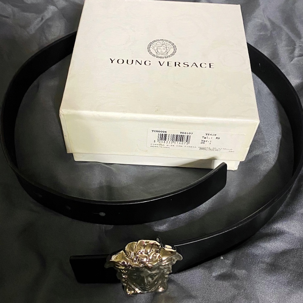 Authentic Young Versace Leather Belt